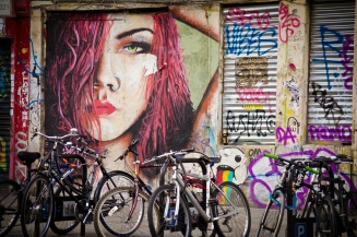 Brick Lane mural and bicycles | by Garry Knight from London, England